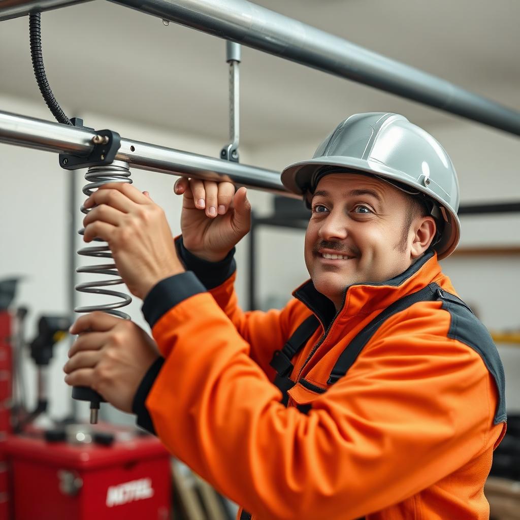 Garage Door Wayland certified technician performing garage door maintenance in Wayland